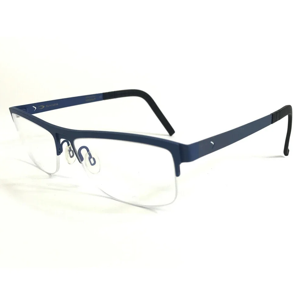 Blackfin Eyeglasses Frame BF734 RUSSEL COL.551 Blue Rectangle Half Rim 55-16-145